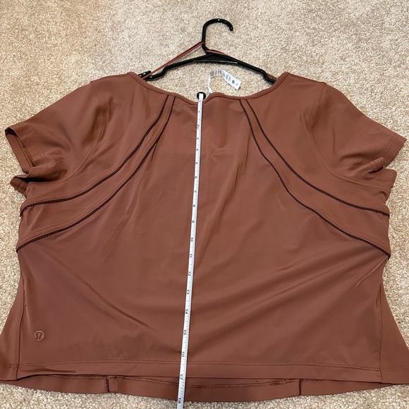Lululemon Square Neck Mesh and Nulu Yoga T-Shirt Size 18 - Picture 9 of 9